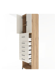 Hyperion Dolap 2 Raflı 6 Çekmeceli 2 Kapaklı 60x44x243 Çam-Aytaşı