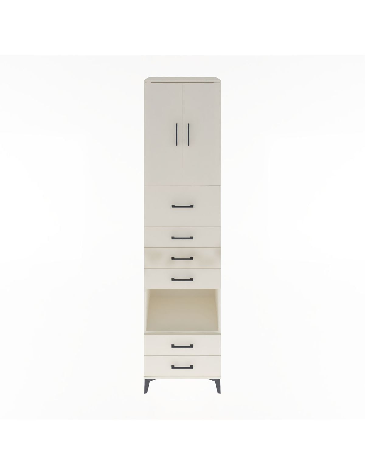 Hyperion Dolap 3 Raflı 6 Çekmeceli 2 Kapaklı 60x44x243 Aytaşı-Aytaşı