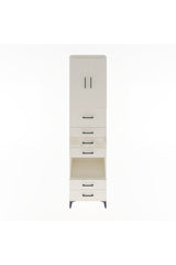 Hyperion Dolap 3 Raflı 6 Çekmeceli 2 Kapaklı 60x44x243