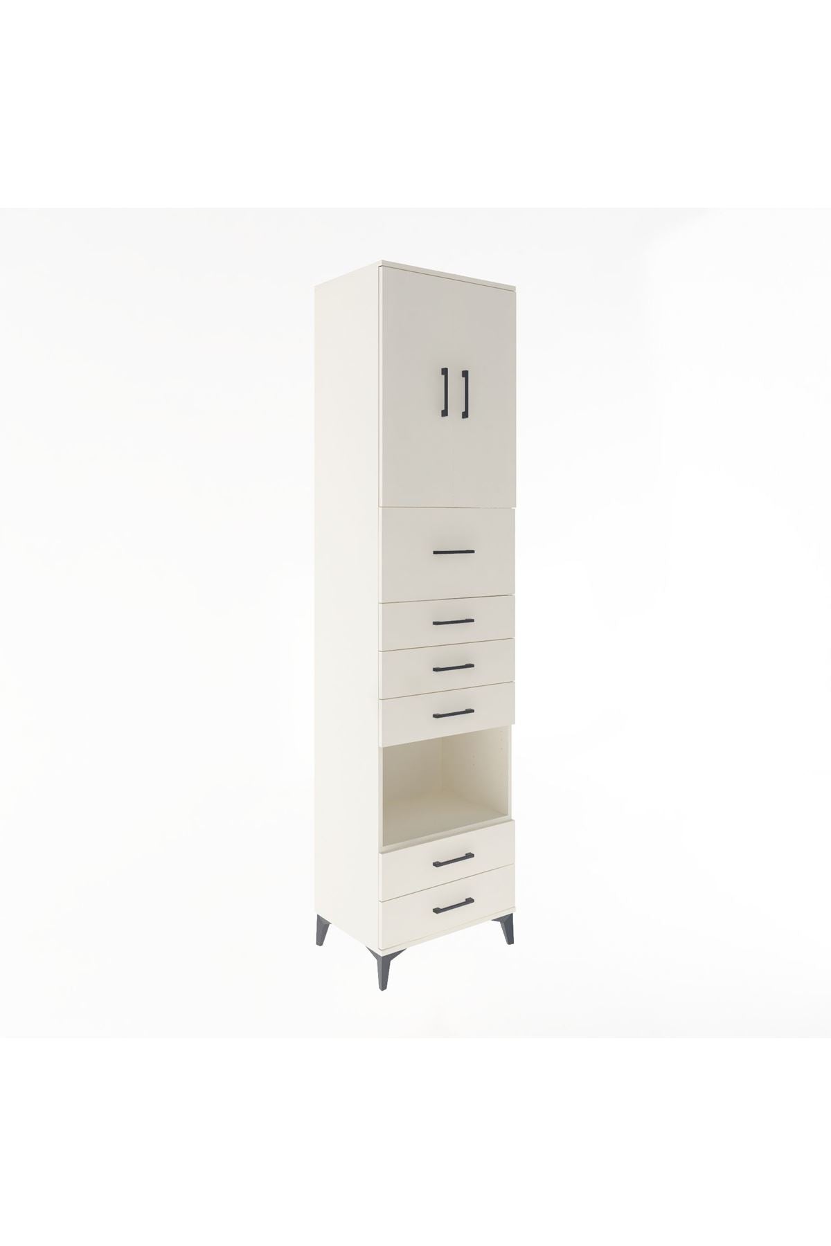 Hyperion Dolap 3 Raflı 6 Çekmeceli 2 Kapaklı 60x44x243 Aytaşı-Aytaşı