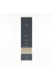 Hyperion Dolap 3 Raflı 6 Çekmeceli 2 Kapaklı 60x44x243 Aytaşı-Antrasit