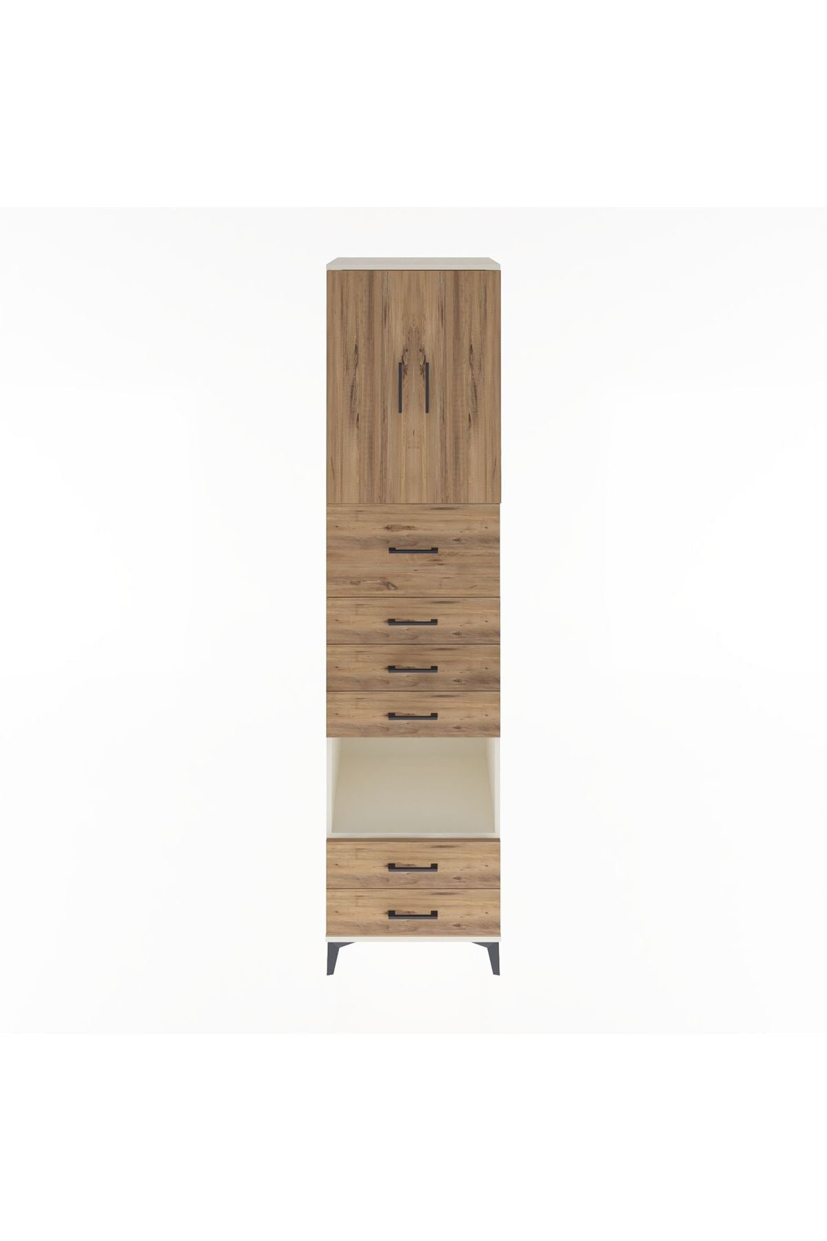 Hyperion Dolap 3 Raflı 6 Çekmeceli 2 Kapaklı 60x44x243 Aytaşı-Çam