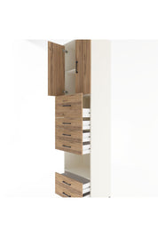 Hyperion Dolap 3 Raflı 6 Çekmeceli 2 Kapaklı 60x44x243 Aytaşı-Çam