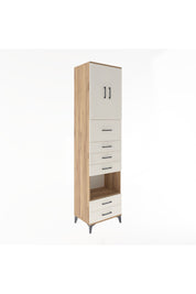 Hyperion Dolap 3 Raflı 6 Çekmeceli 2 Kapaklı 60x44x243 Çam-Aytaşı