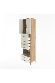 Hyperion Dolap 3 Raflı 6 Çekmeceli 2 Kapaklı 60x44x243 Çam-Aytaşı