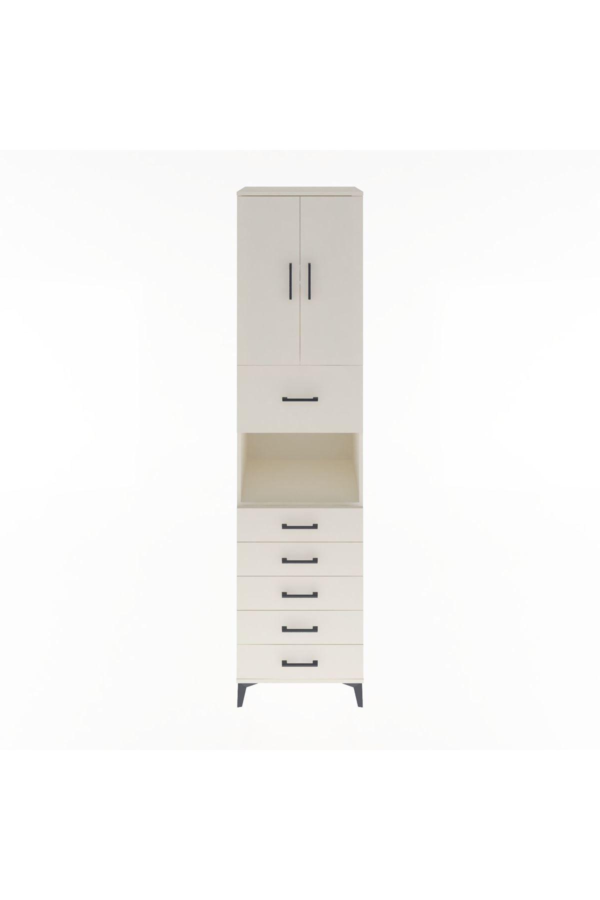 Hyperion Dolap 3 Raflı 6 Çekmeceli 2 Kapaklı 60x44x243 Aytaşı-Aytaşı