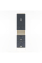 Hyperion Dolap 3 Raflı 6 Çekmeceli 2 Kapaklı 60x44x243 Aytaşı-Antrasit