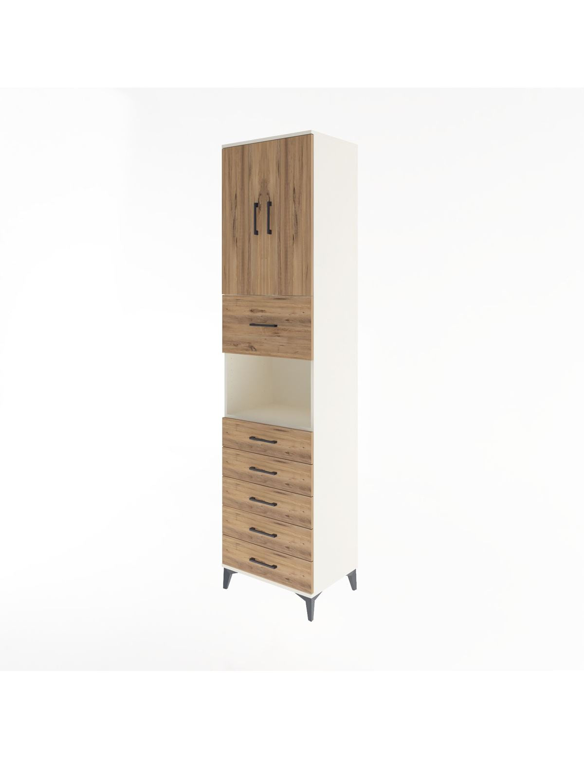 Hyperion Dolap 3 Raflı 6 Çekmeceli 2 Kapaklı 60x44x243 - S65M047V3B