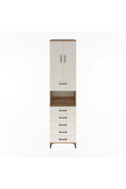 Hyperion Dolap 3 Raflı 6 Çekmeceli 2 Kapaklı 60x44x243 Çam-Aytaşı