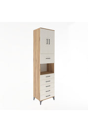 Hyperion Dolap 3 Raflı 6 Çekmeceli 2 Kapaklı 60x44x243 Çam-Aytaşı