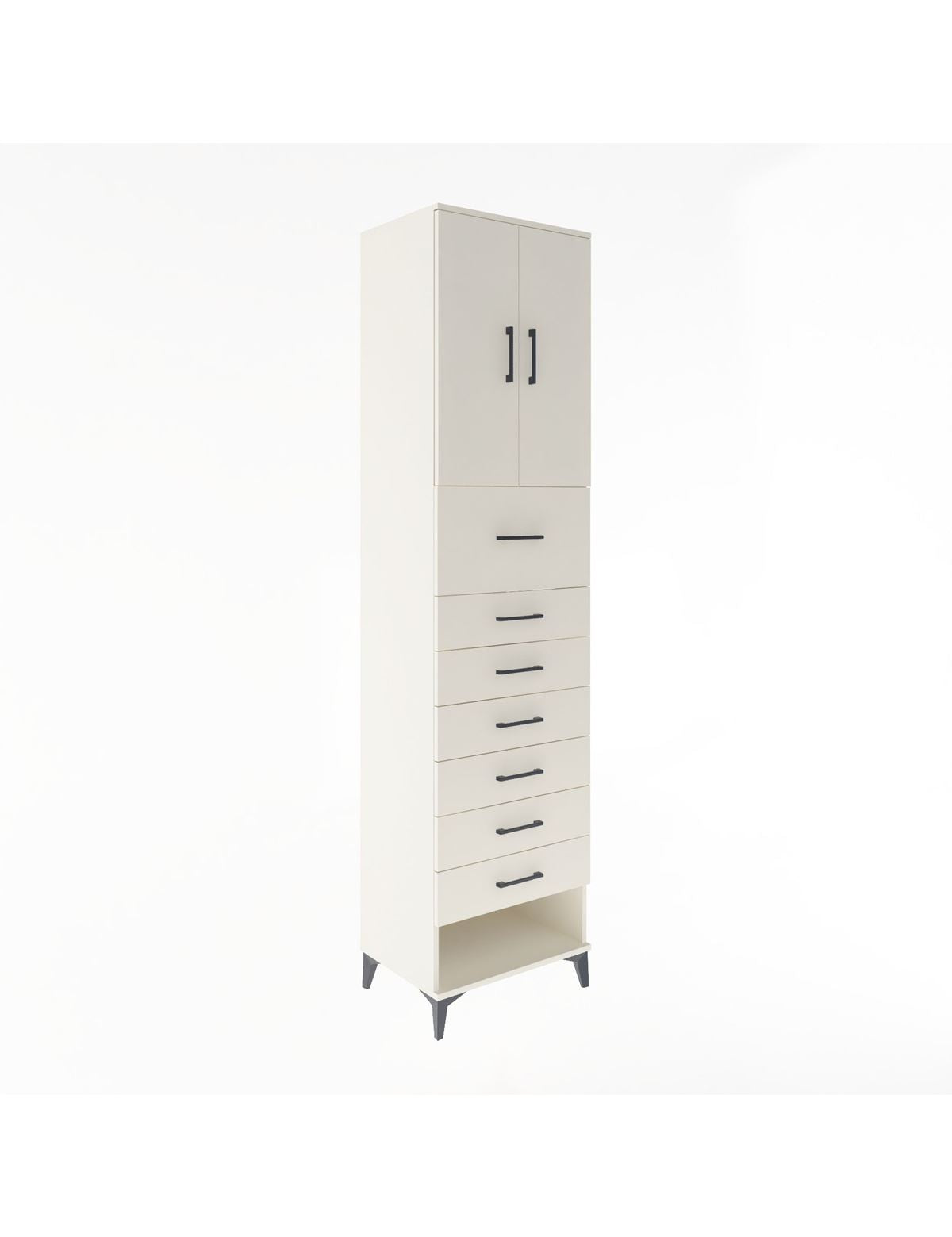 Hyperion Dolap 2 Raflı 7 Çekmeceli 2 Kapaklı 60x44x243 Aytaşı-Aytaşı