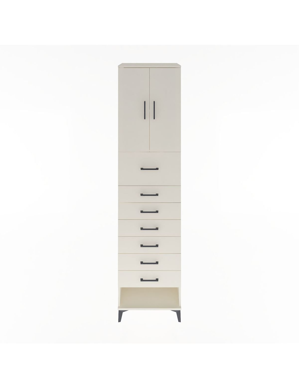 Hyperion Dolap 2 Raflı 7 Çekmeceli 2 Kapaklı 60x44x243 Aytaşı-Aytaşı