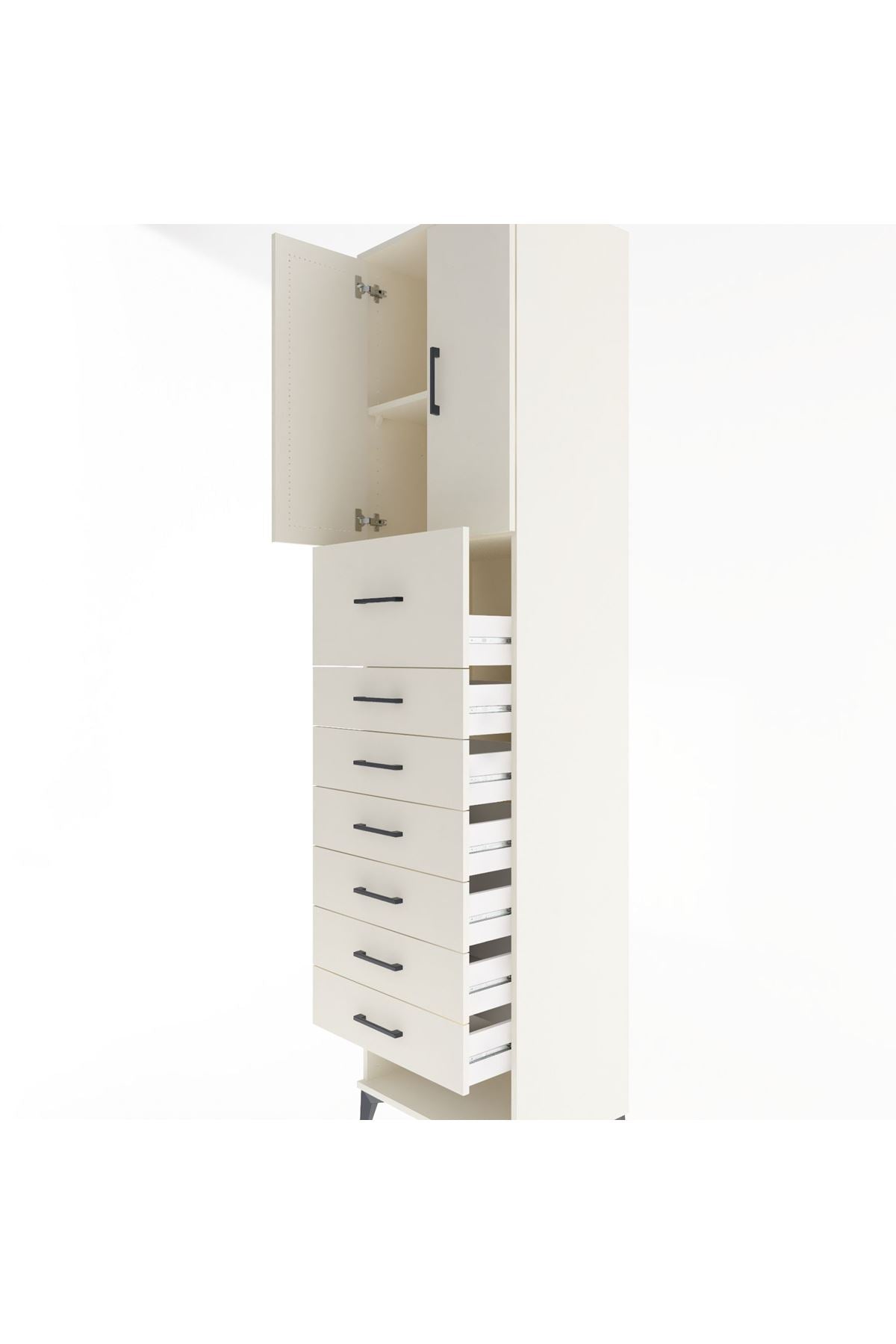 Hyperion Dolap 2 Raflı 7 Çekmeceli 2 Kapaklı 60x44x243 - S65M048V1B