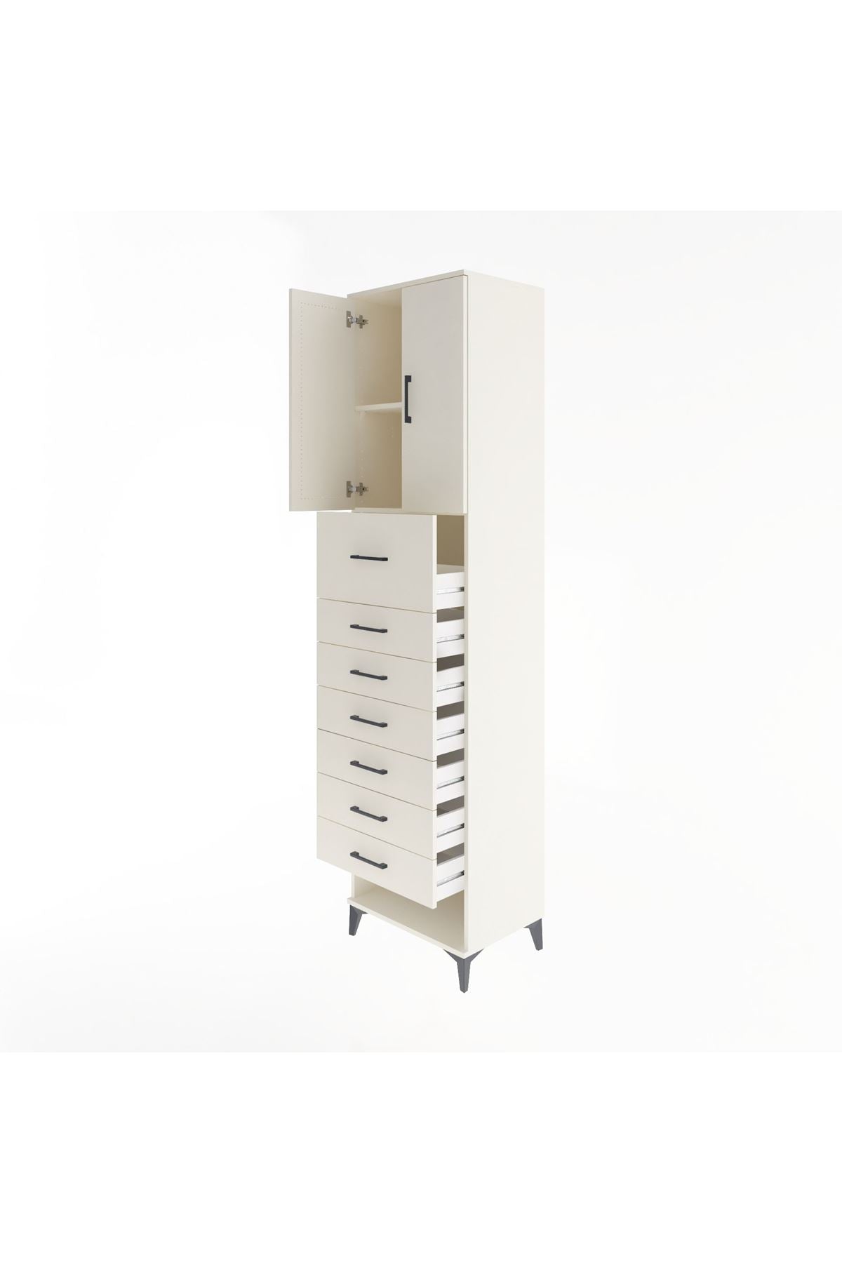 Hyperion Dolap 2 Raflı 7 Çekmeceli 2 Kapaklı 60x44x243 - S65M048V1B