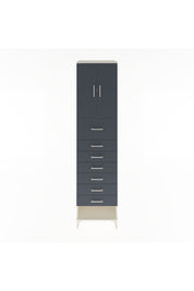 Hyperion Dolap 2 Raflı 7 Çekmeceli 2 Kapaklı 60x44x243 Aytaşı-Antrasit