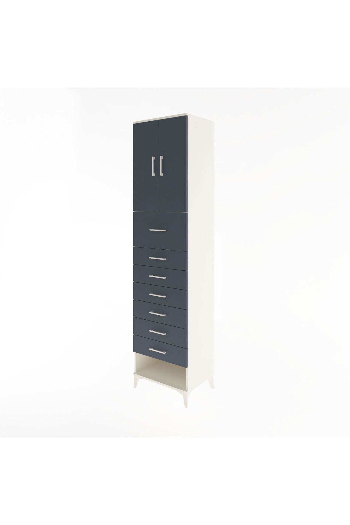 Hyperion Dolap 2 Raflı 7 Çekmeceli 2 Kapaklı 60x44x243 - S65M048V2B