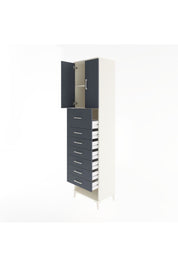 Hyperion Dolap 2 Raflı 7 Çekmeceli 2 Kapaklı 60x44x243 Aytaşı-Antrasit