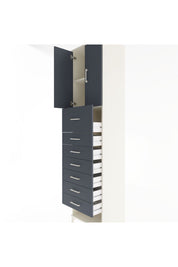 Hyperion Dolap 2 Raflı 7 Çekmeceli 2 Kapaklı 60x44x243 Aytaşı-Antrasit