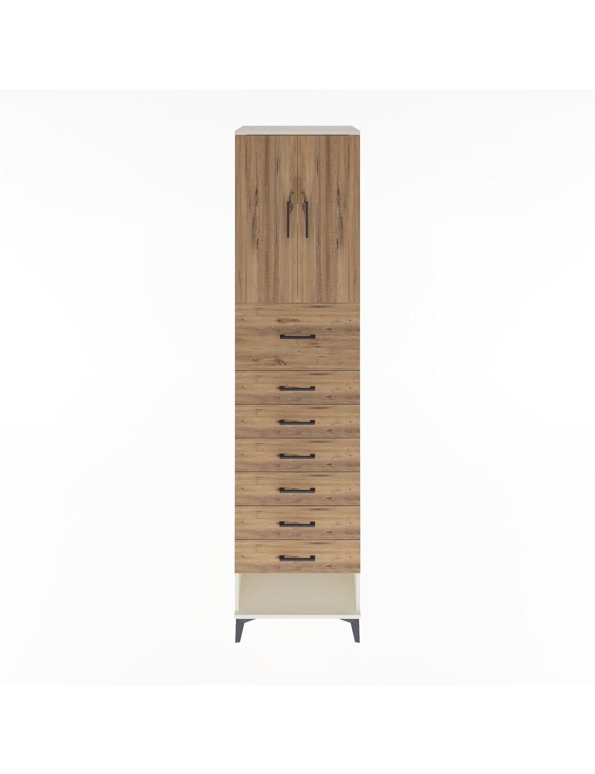 Hyperion Dolap 2 Raflı 7 Çekmeceli 2 Kapaklı 60x44x243 Aytaşı-Çam