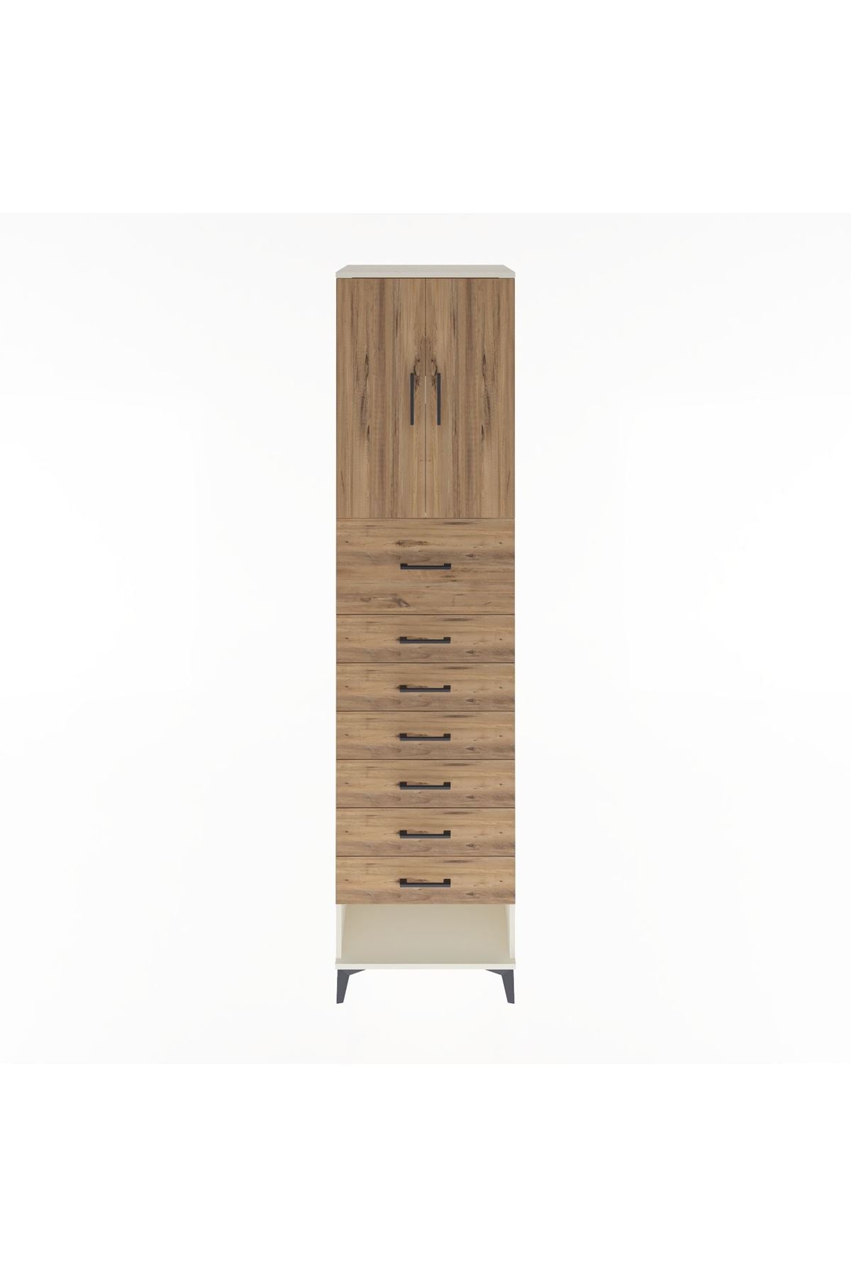 Hyperion Dolap 2 Raflı 7 Çekmeceli 2 Kapaklı 60x44x243 - S65M048V3B