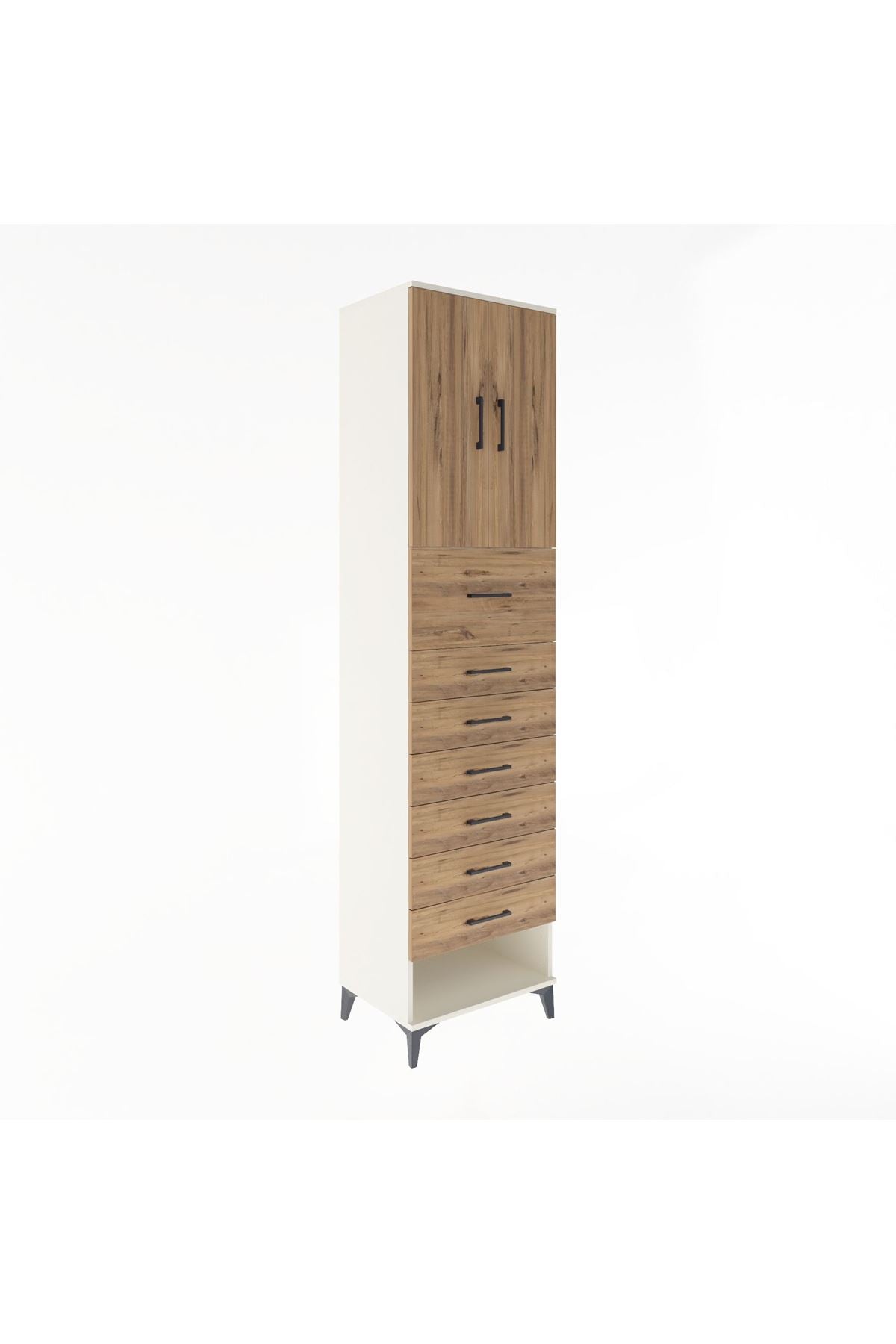 Hyperion Dolap 2 Raflı 7 Çekmeceli 2 Kapaklı 60x44x243 - S65M048V3B
