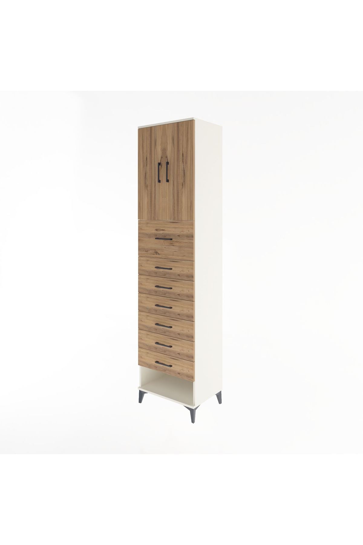 Hyperion Dolap 2 Raflı 7 Çekmeceli 2 Kapaklı 60x44x243 - S65M048V3B