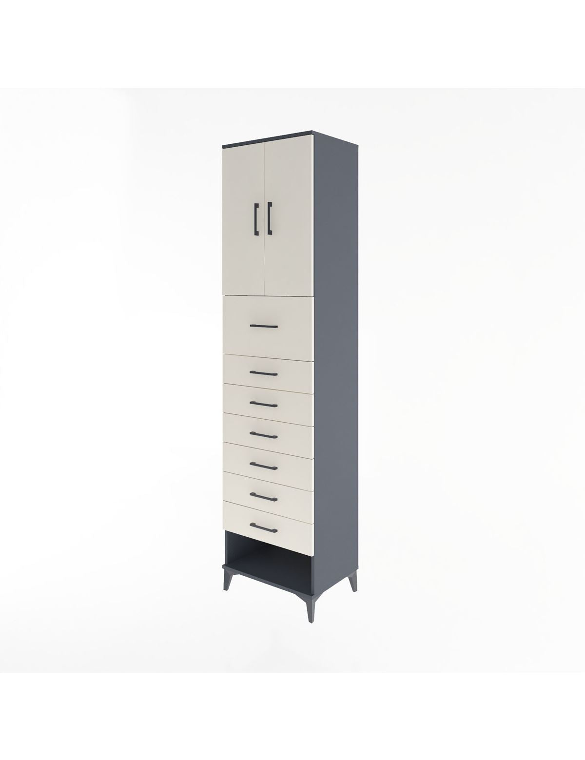 Hyperion Dolap 2 Raflı 7 Çekmeceli 2 Kapaklı 60x44x243 - S65M048V4B