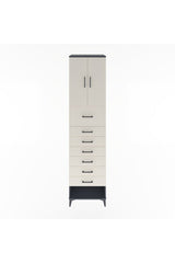 Hyperion Dolap 2 Raflı 7 Çekmeceli 2 Kapaklı 60x44x243