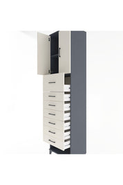 Hyperion Dolap 2 Raflı 7 Çekmeceli 2 Kapaklı 60x44x243 Antrasit-Aytaşı