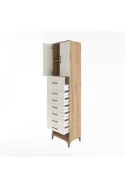 Hyperion Dolap 2 Raflı 7 Çekmeceli 2 Kapaklı 60x44x243 - S65M048V7B