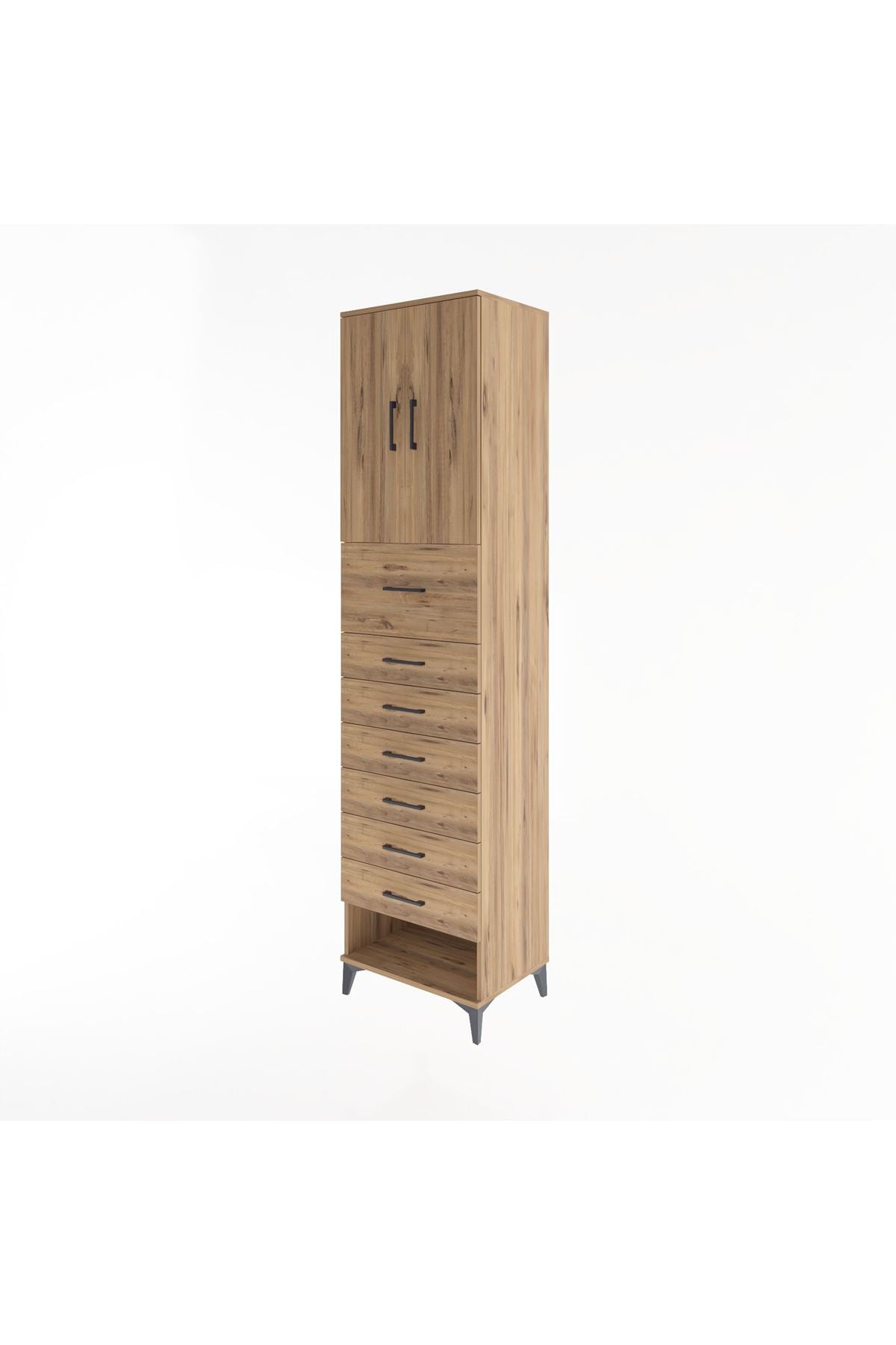 Hyperion Dolap 2 Raflı 7 Çekmeceli 2 Kapaklı 60x44x243 - S65M048V9B