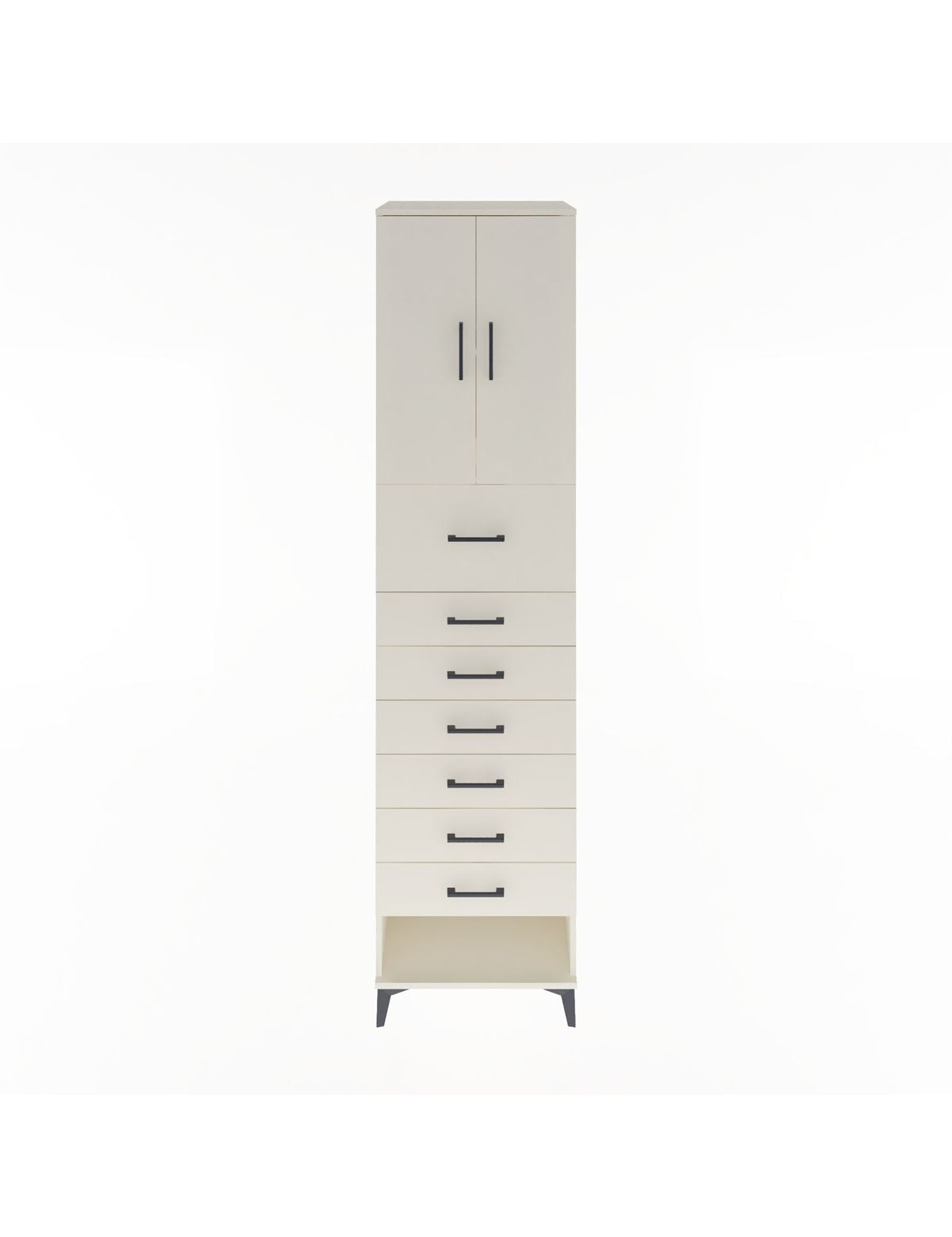 Hyperion Dolap 2 Raflı 7 Çekmeceli 2 Kapaklı 60x44x243 Aytaşı-Aytaşı