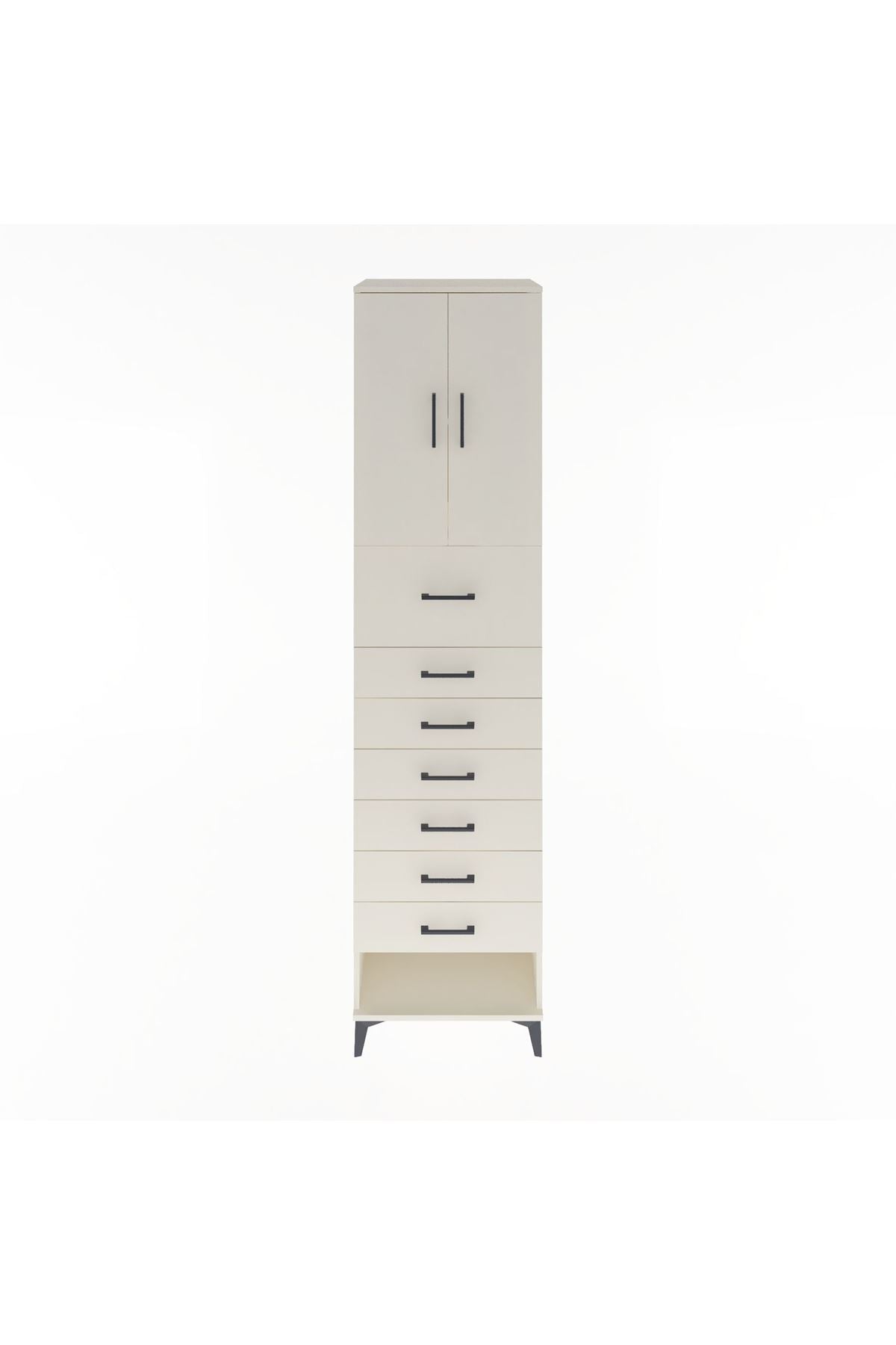 Hyperion Dolap 2 Raflı 7 Çekmeceli 2 Kapaklı 60x44x243 Aytaşı-Aytaşı