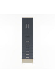 Hyperion Dolap 2 Raflı 7 Çekmeceli 2 Kapaklı 60x44x243 Aytaşı-Antrasit