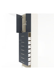 Hyperion Dolap 2 Raflı 7 Çekmeceli 2 Kapaklı 60x44x243 Aytaşı-Antrasit