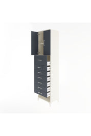 Hyperion Dolap 2 Raflı 7 Çekmeceli 2 Kapaklı 60x44x243 Aytaşı-Antrasit