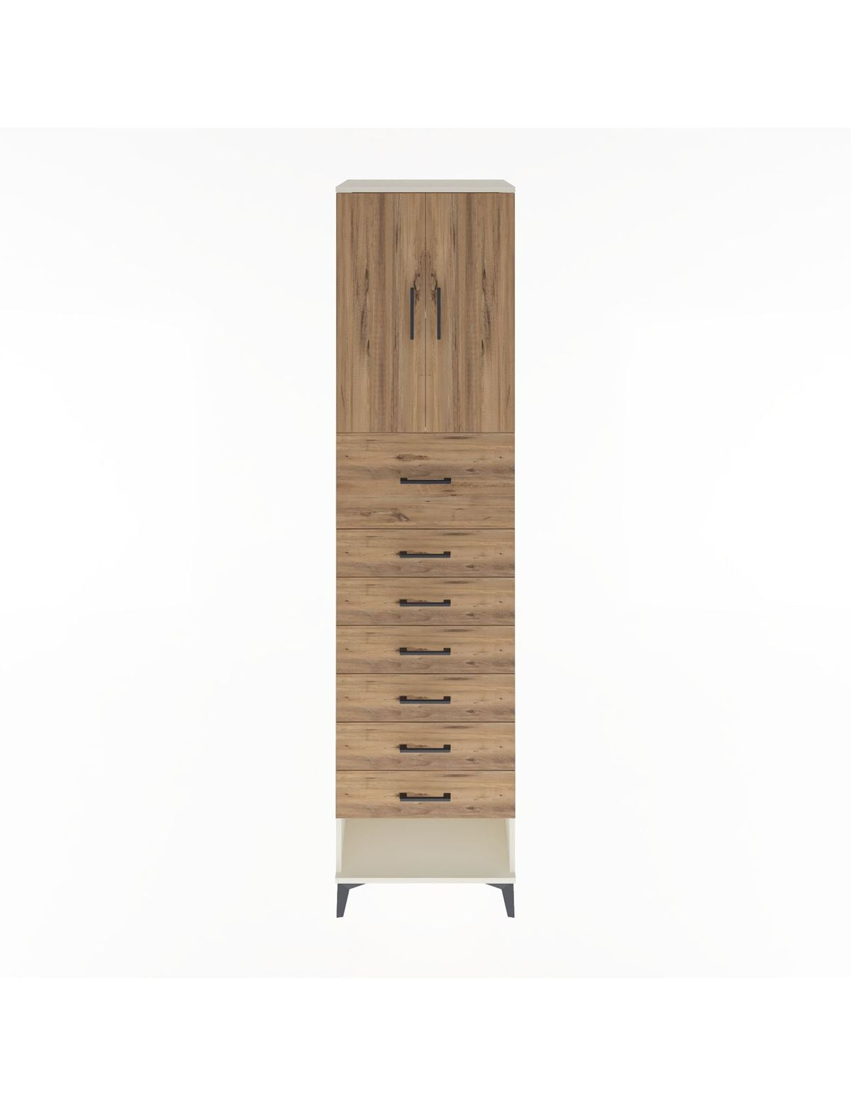 Hyperion Dolap 2 Raflı 7 Çekmeceli 2 Kapaklı 60x44x243 Aytaşı-Çam