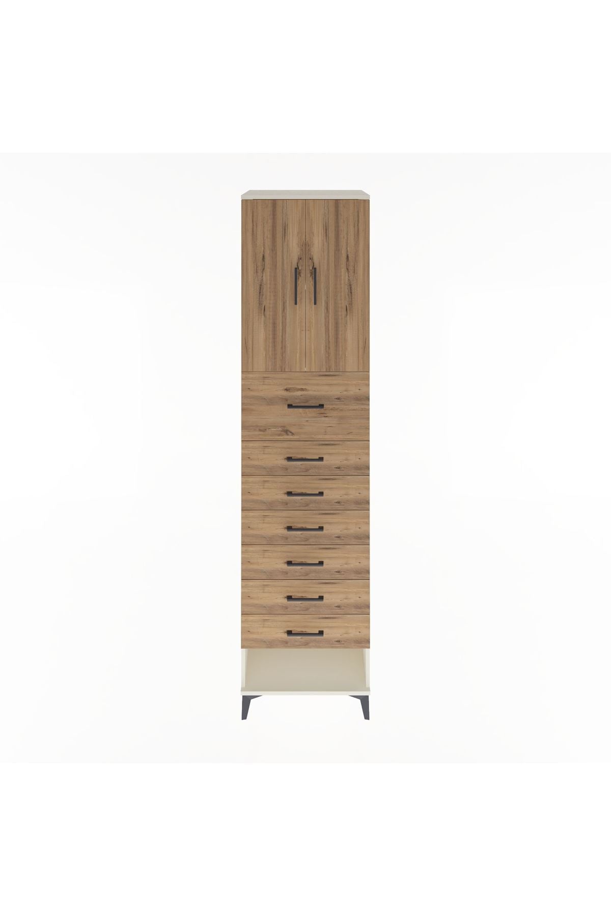 Hyperion Dolap 2 Raflı 7 Çekmeceli 2 Kapaklı 60x44x243 Aytaşı-Çam