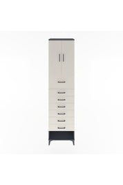 Hyperion Dolap 2 Raflı 7 Çekmeceli 2 Kapaklı 60x44x243 Antrasit-Aytaşı