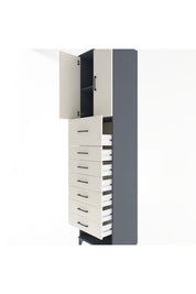 Hyperion Dolap 2 Raflı 7 Çekmeceli 2 Kapaklı 60x44x243 Antrasit-Aytaşı