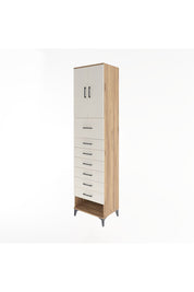 Hyperion Dolap 2 Raflı 7 Çekmeceli 2 Kapaklı 60x44x243 Çam-Aytaşı