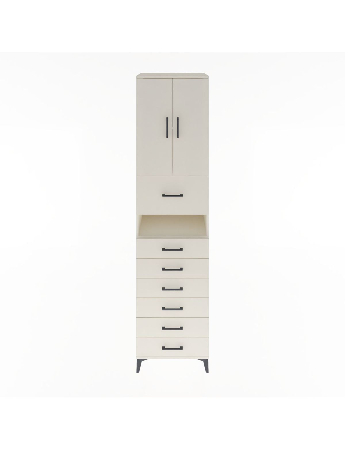 Hyperion Dolap 2 Raflı 7 Çekmeceli 2 Kapaklı 60x44x243 Aytaşı-Aytaşı