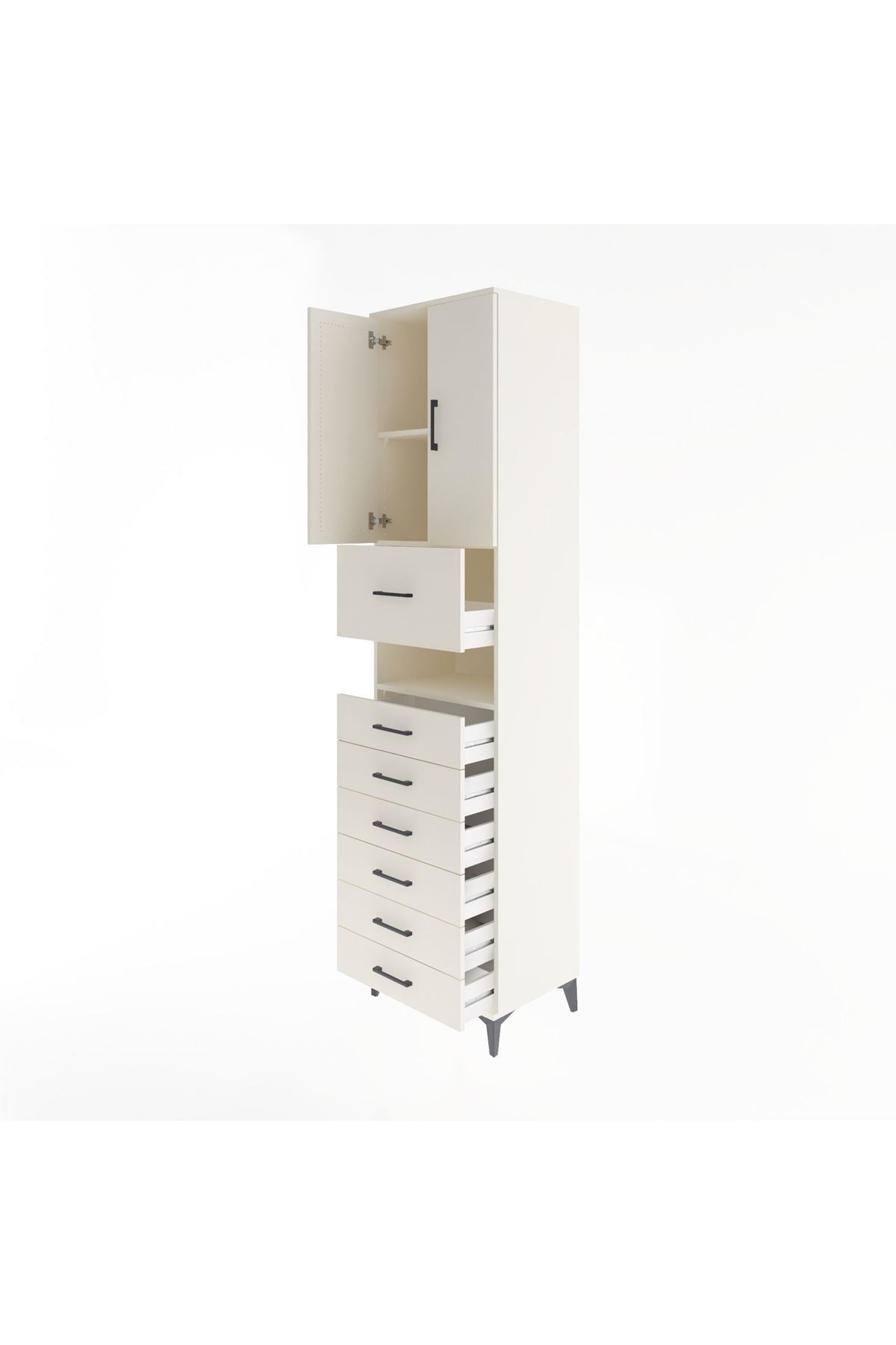 Hyperion Dolap 2 Raflı 7 Çekmeceli 2 Kapaklı 60x44x243 Aytaşı-Aytaşı