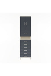 Hyperion Dolap 2 Raflı 7 Çekmeceli 2 Kapaklı 60x44x243 Aytaşı-Antrasit