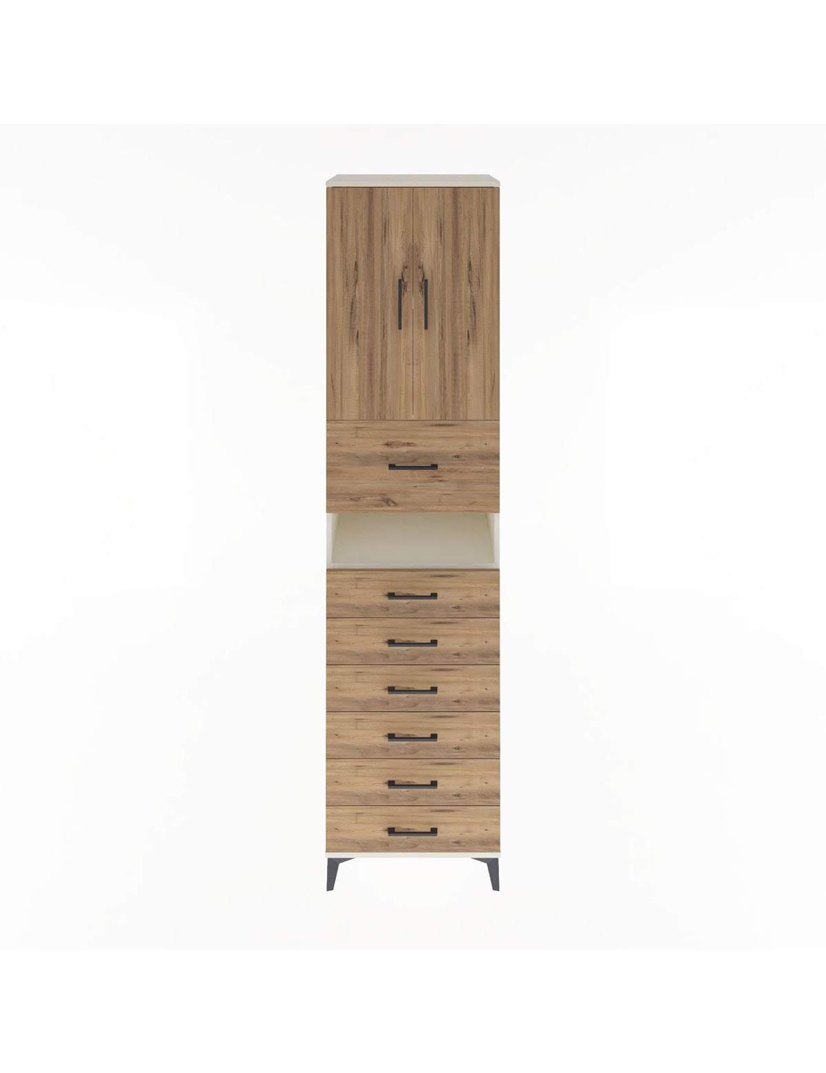 Hyperion Dolap 2 Raflı 7 Çekmeceli 2 Kapaklı 60x44x243 Aytaşı-Çam