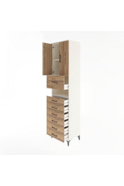 Hyperion Dolap 2 Raflı 7 Çekmeceli 2 Kapaklı 60x44x243 Aytaşı-Çam