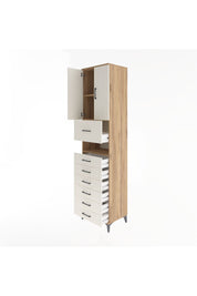 Hyperion Dolap 2 Raflı 7 Çekmeceli 2 Kapaklı 60x44x243 Çam-Aytaşı