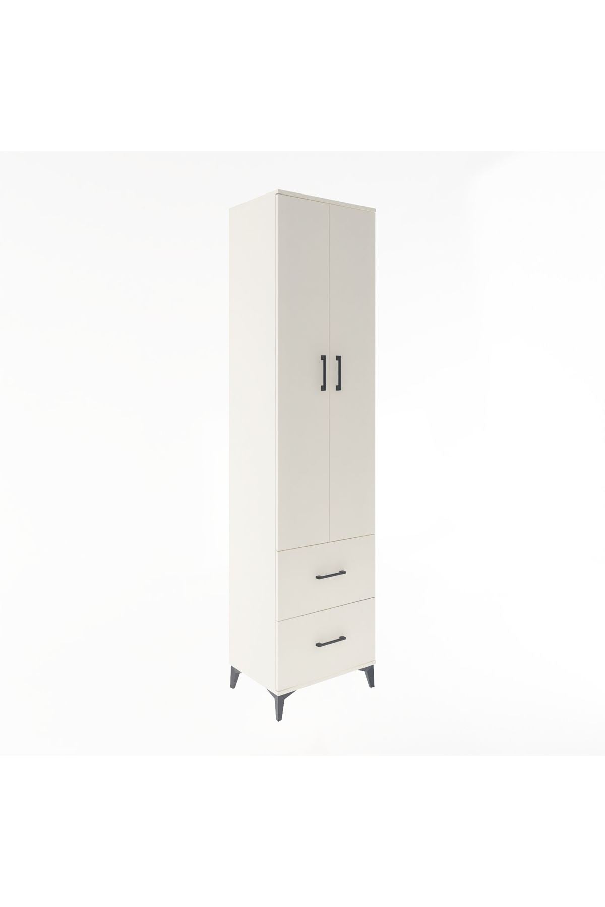 Hyperion Dolap 5 Raflı 2 Çekmeceli 2 Kapaklı 60x44x243 Aytaşı-Aytaşı