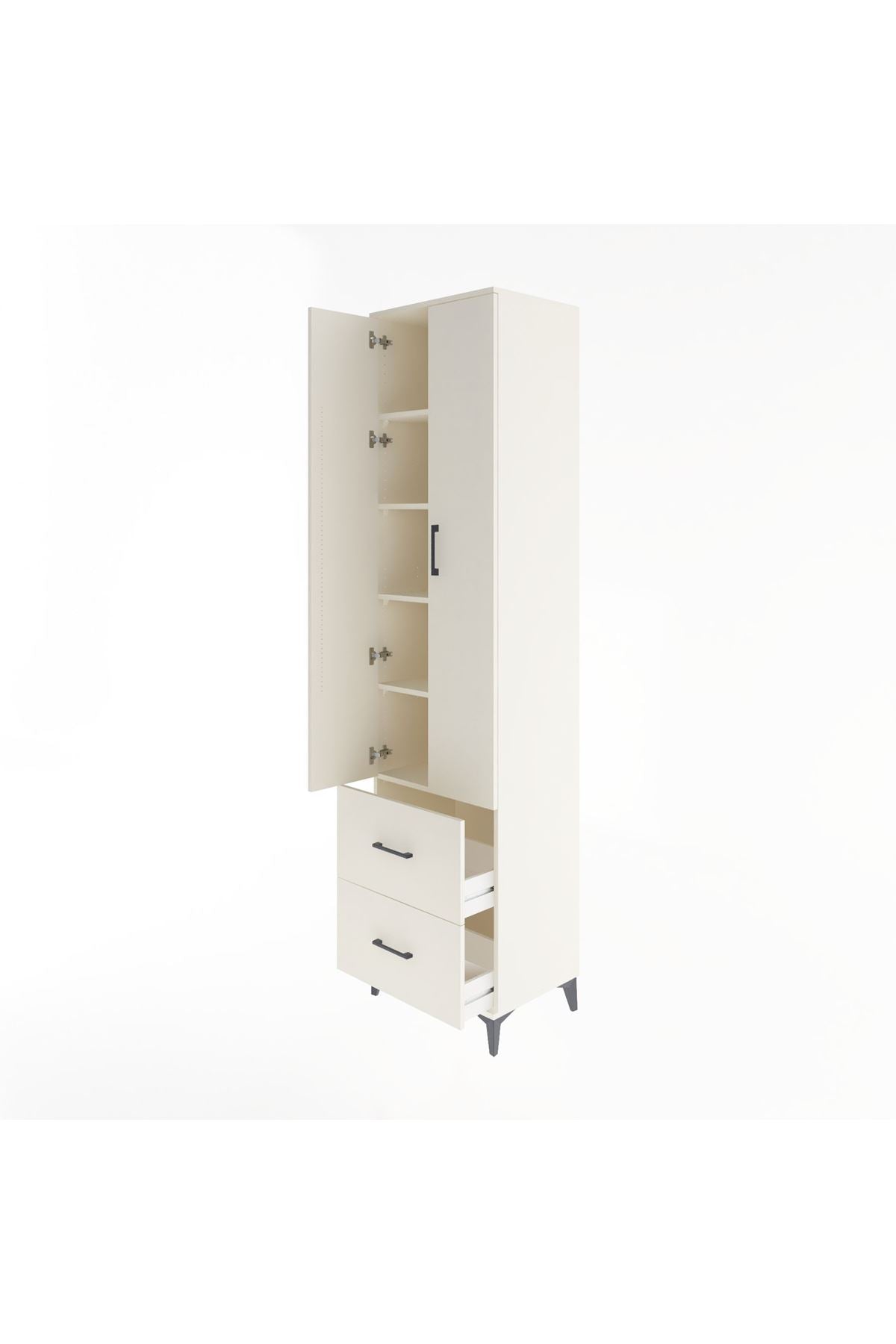 Hyperion Dolap 5 Raflı 2 Çekmeceli 2 Kapaklı 60x44x243 Aytaşı-Aytaşı