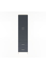 Hyperion Dolap 5 Raflı 2 Çekmeceli 2 Kapaklı 60x44x243 Aytaşı-Antrasit